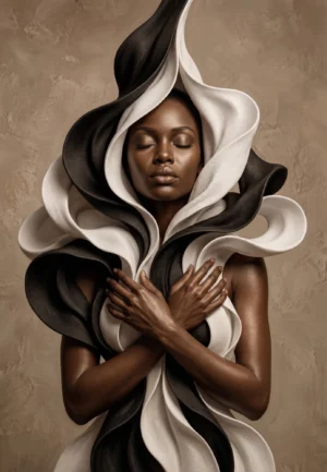 Arte Africano Moderno | BOLD-6 | Elegancia en Espiral II