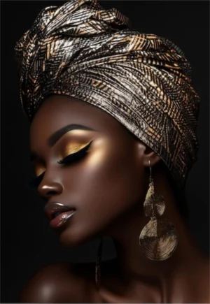 Arte Africano Moderno | CREAT-1 | Ébano y Oro