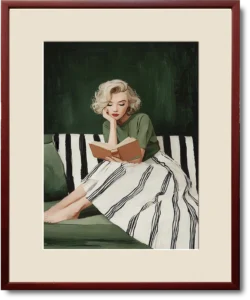 Catty (Catty_studio) | MA.CHAD-104 | Marilyn Monroe Reading on Green Sofa (copia)