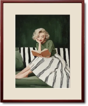 Catty (Catty_studio) | MA.CHAD-104 | Marilyn Monroe Reading on Green Sofa (copia)