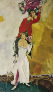 Marc Chagall | EMC102 | Doble retrato con copa de vino (1917)