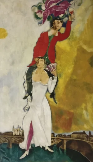 Marc Chagall | EMC102 | Doble retrato con copa de vino (1917)