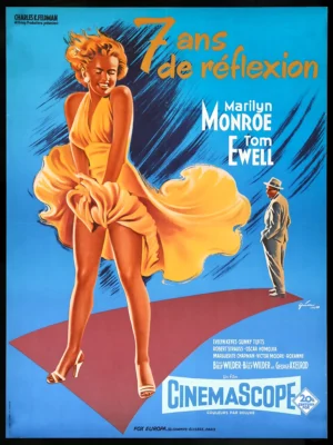 Afiche película | MM92 | Marilyn Monroe en The Seven Year Itch / Versión Francesa
