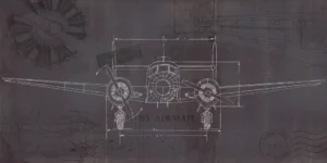 Marco Fabiano | E48718 | Plane Blueprint IV Wings