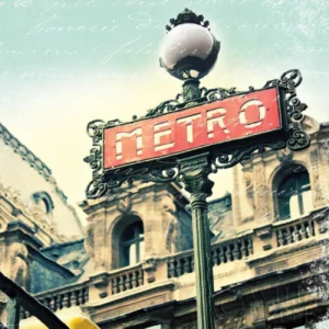 Wild Apple Portfolio | M16158 | Cartel de Metro de París Vintage - Elegancia Urbana